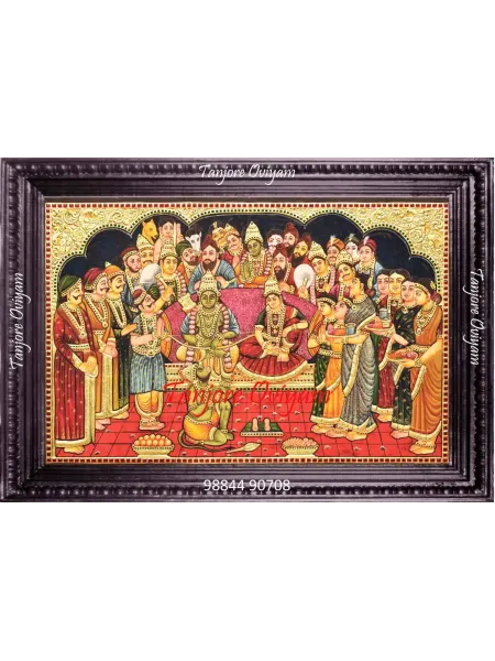 Ramar Pattabishegam Tanjore Painting – Royal Darbar Edition